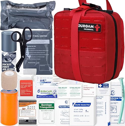 Kit de primeros auxilios para traumas de emergencia, IFAK EMT Kit de medicina militar, bolsa Molle cortada con láser de nailon, IFAK táctico de