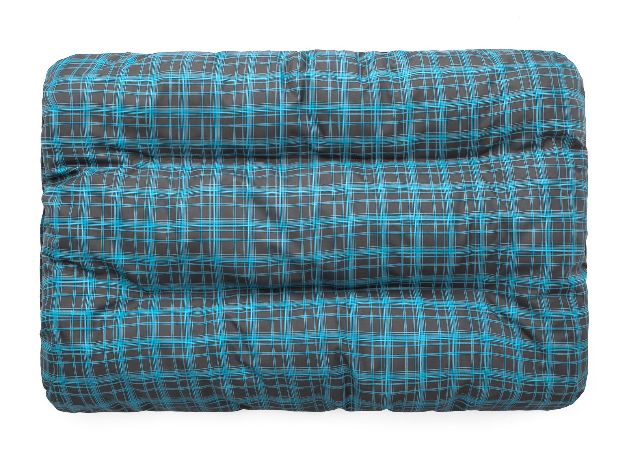 PillowPrim Colchón para perros, sofá para perros, cojín para perros, colchón para perros, cama para mascotas, cama suave, cojín R1-90 x 60 cm, grafito a cuadros