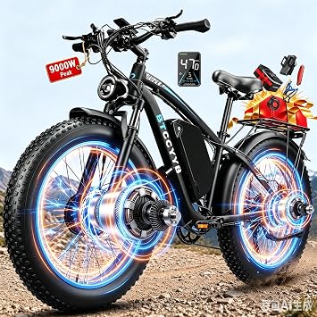 OffRoad Mountain Trail Electric Bike,52V 34A Dual Motor Ebike
