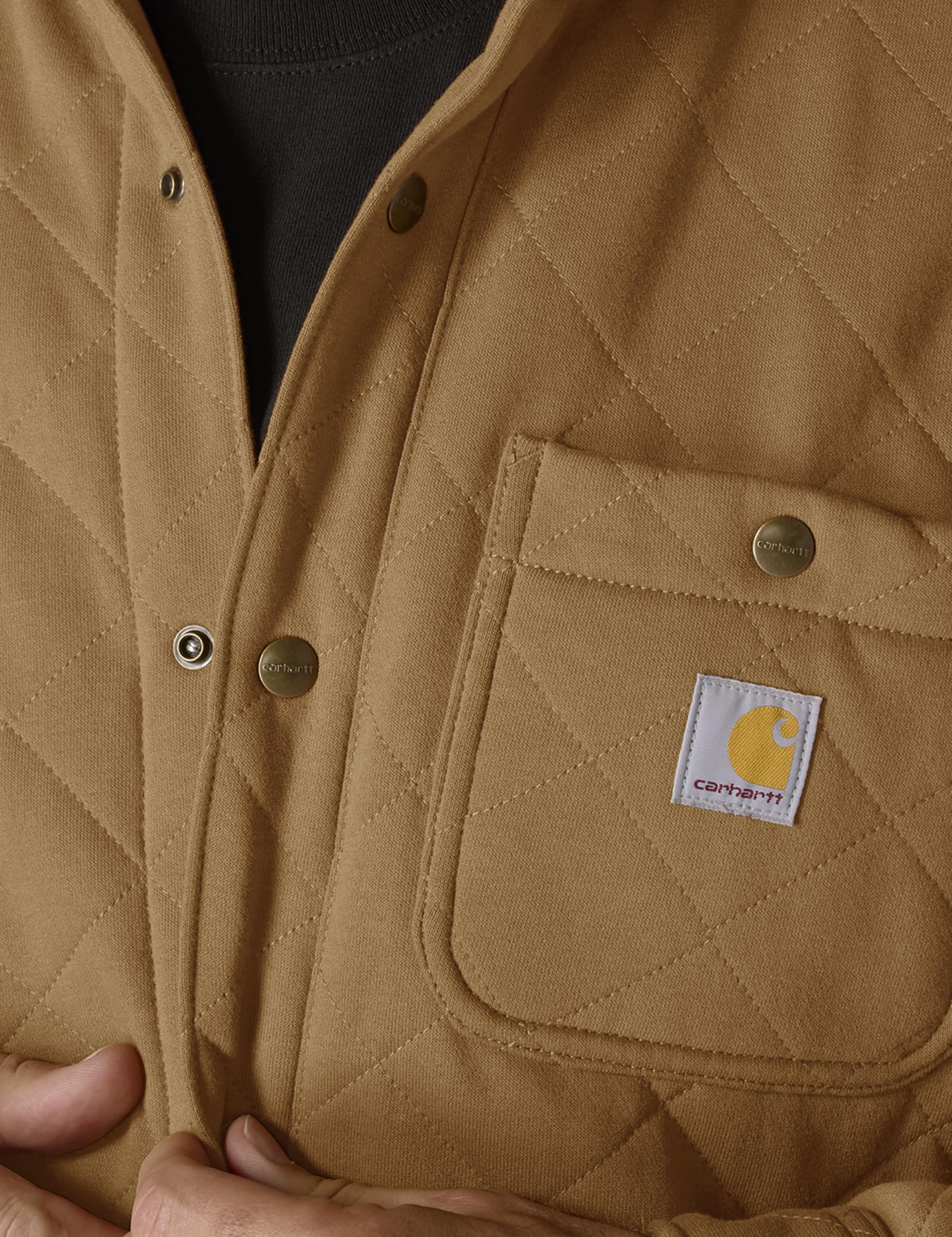 Carhartt Męska koszula Rain Defender o luźnym kroju ciężka pikowana zapinana z przodu Jac