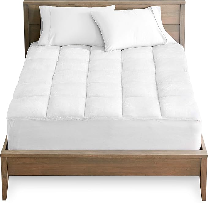 Amazon.com: Bare Home Full Mattress Pad - Pillow Top Reversible - Soft ...