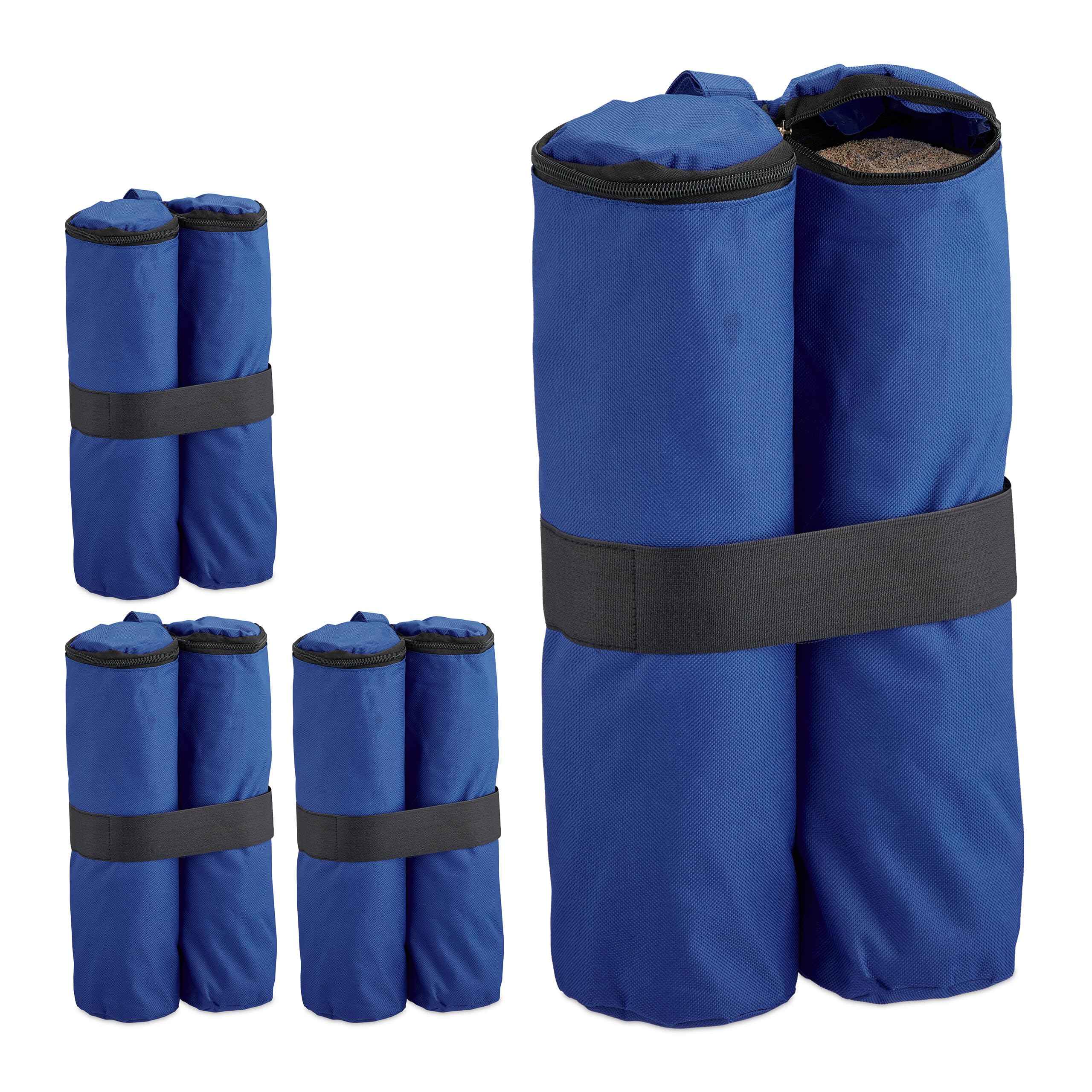 Contrapesos para pabellones de fiesta Relaxdays set de sacos blancos para cenadores en jard&iacute;n