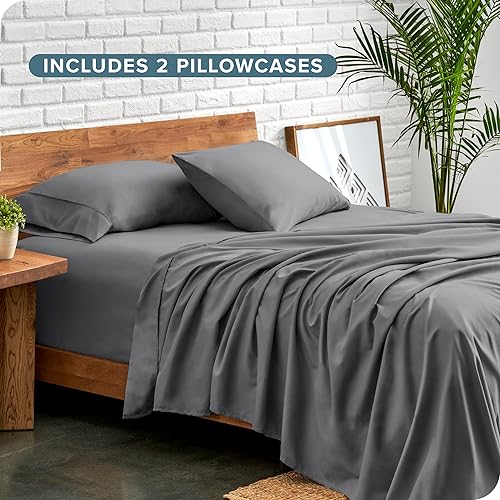 Miniatura 5 de Bare Home Juego de sábanas tamaño individual, juego de 4 piezas, sábanas de lujo para hotel, ultra suaves, con bolsillos profundos, ajuste fácil,