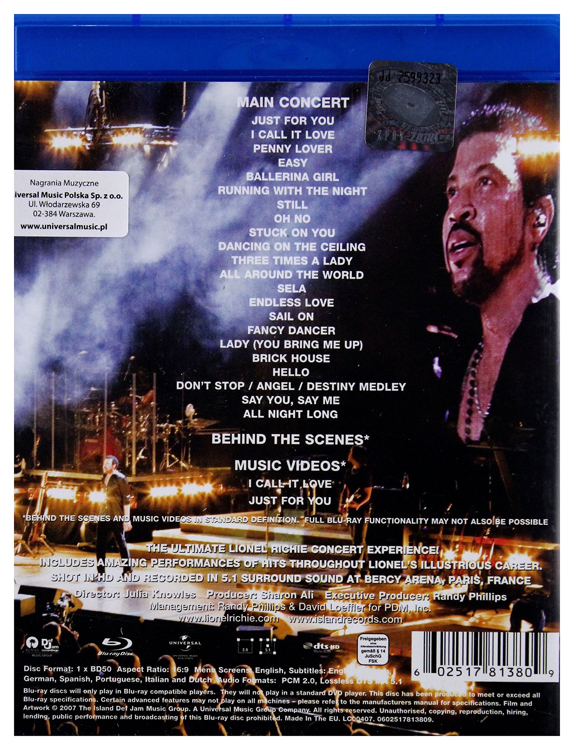 Lionel Richie - Live/His Greatest Hits And More [Blu-ray]