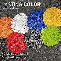 Vista 2 de US Weight (Fabricado en Estados Unidos) Cadena de seguridad de plástico blanco de 2 pulgadas x 100 pies. Tecnología resistente a los rayos UV