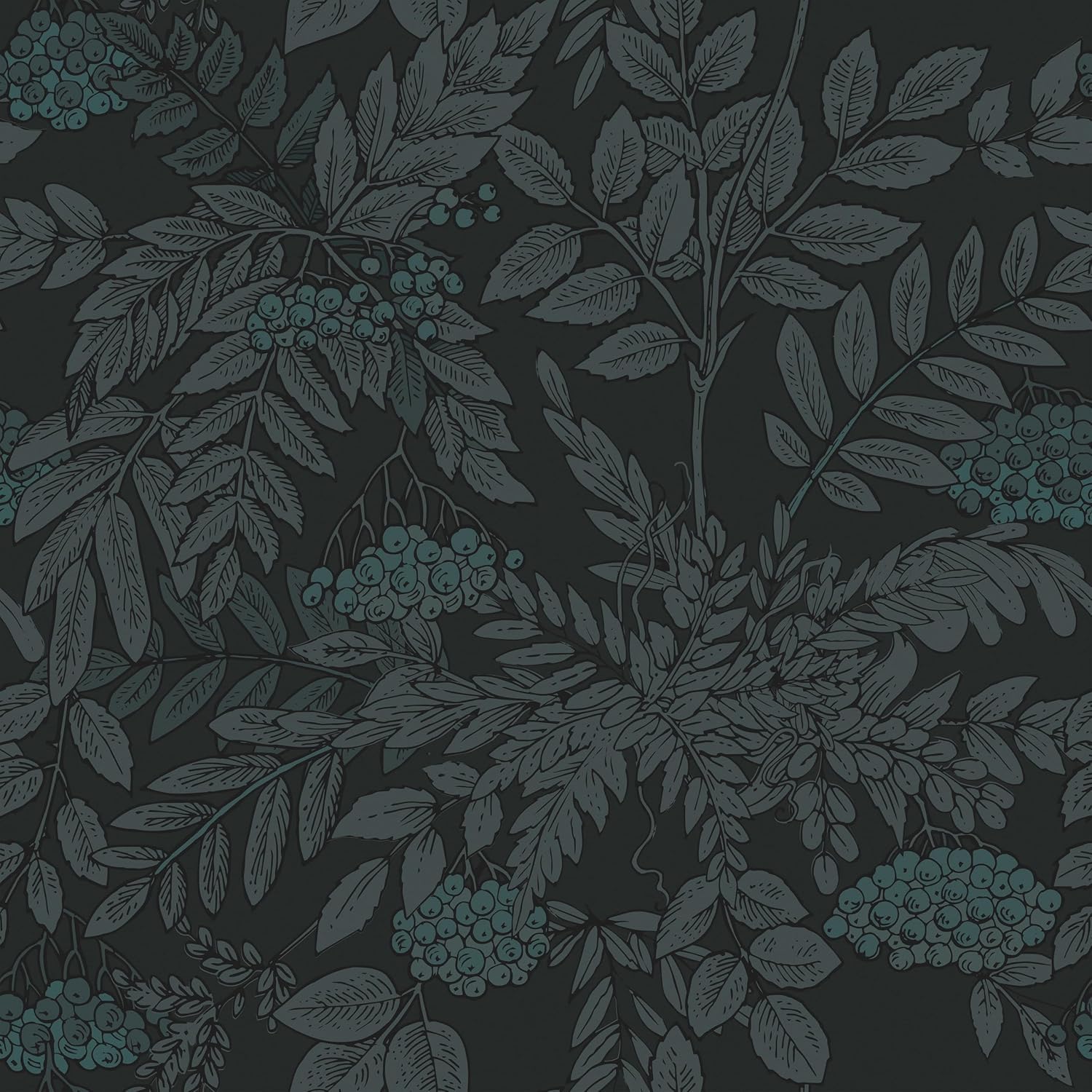 WESTICK Dark Botanical Peel and Stick Wallpaper Dark Moody Wallpaper for Bedroom Living Room Gothic Wall Paper Self Adhesive Tropical Leaf Floral Contact Paper for Cabinets Drawers Liner 17.5"x315"