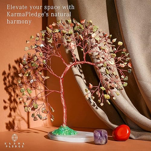 Miniatura 169 de Árbol de la vida de cristal curativo de 7 chakras, árboles bonsái hechos a mano para energía positiva, dinero y buena suerte, árbol para decoración