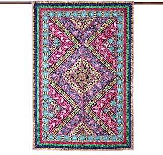 NOVICA Artisan Handmade Recycled Cotton Blend Patchwork Wall Hanging Pai...
