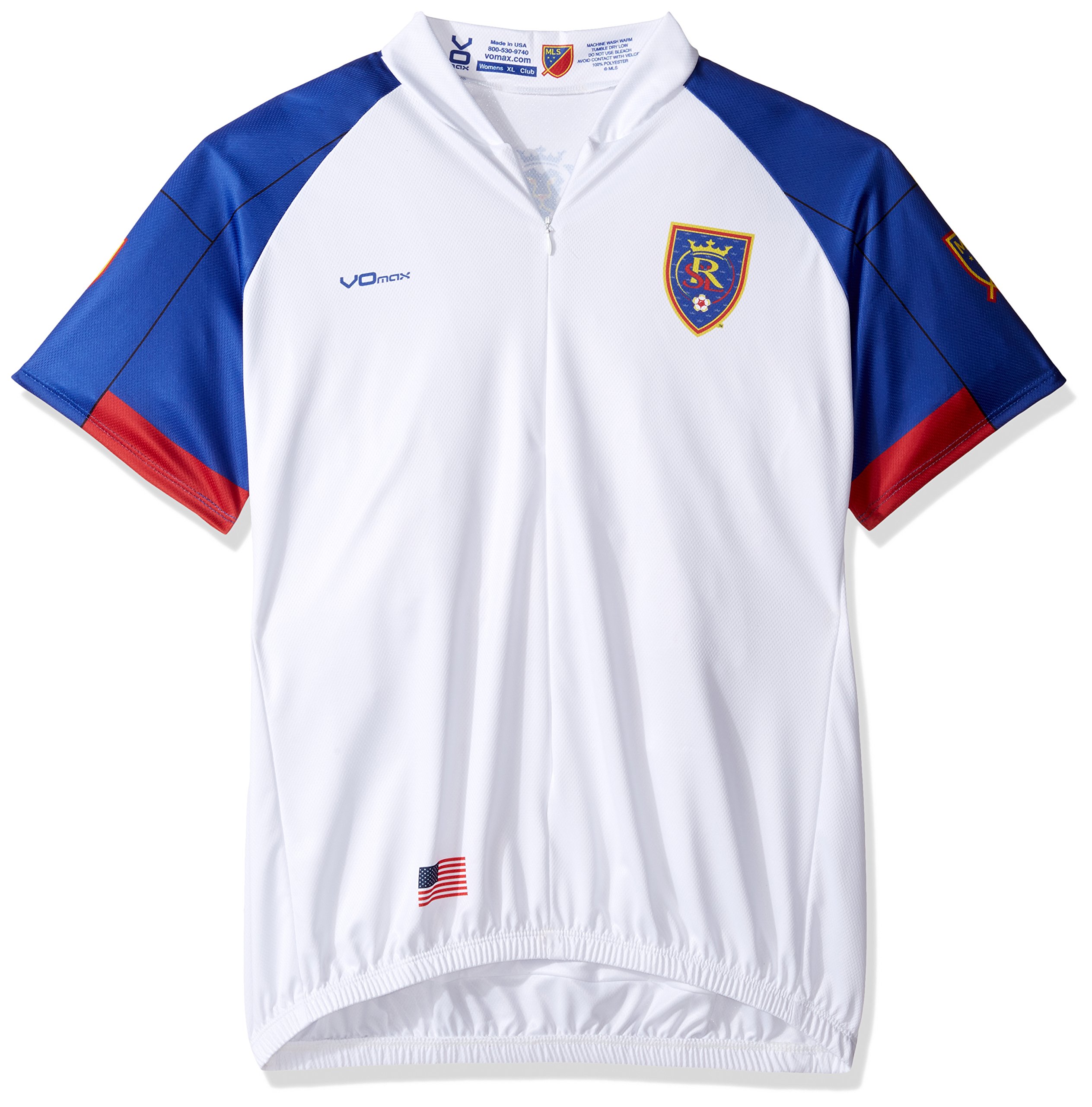 MLS Real Salt Lake Women's Secondary Short Sleeve Cycling Jersey, Medium, White