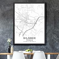 Vista 5 de Mapa de Silsbee, Texas, Light 2 (12x16)