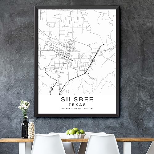 Miniatura 5 de Mapa de Silsbee, Texas, Light 2 (12x16)