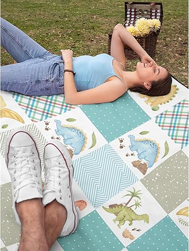 Miniatura 7 de Manta de franela de dinosaurio súper suave, esponjosa, acogedora, con diseño fresco, ligera y cálida, regalo para todas las estaciones, para niños,