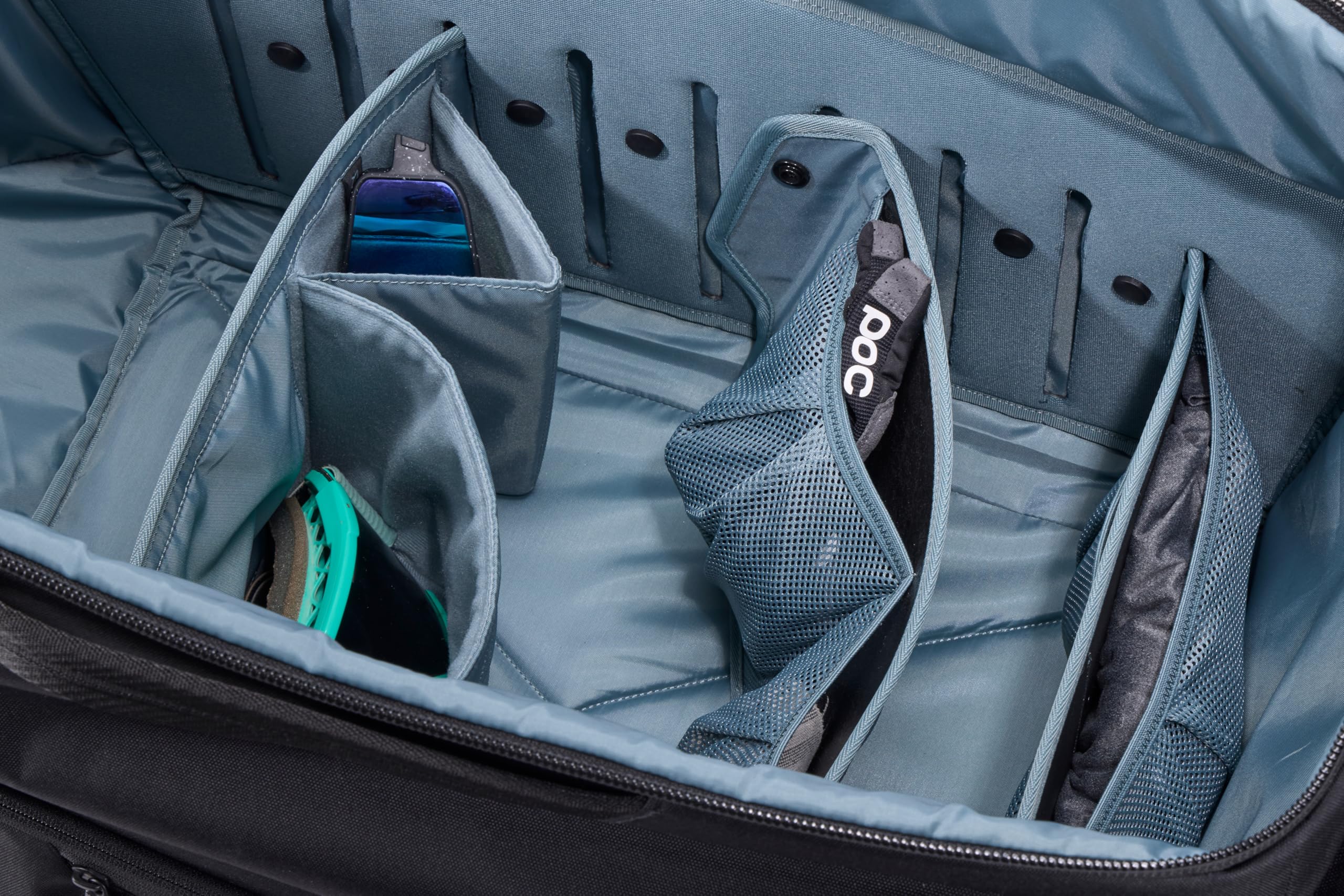 Thule RoundTrip MTB Duffel 70L, se Adapta a Equipo de Descenso y más, Paneles divisores Ajustables, organización de artículos pequeños, Correas de Mochila integradas