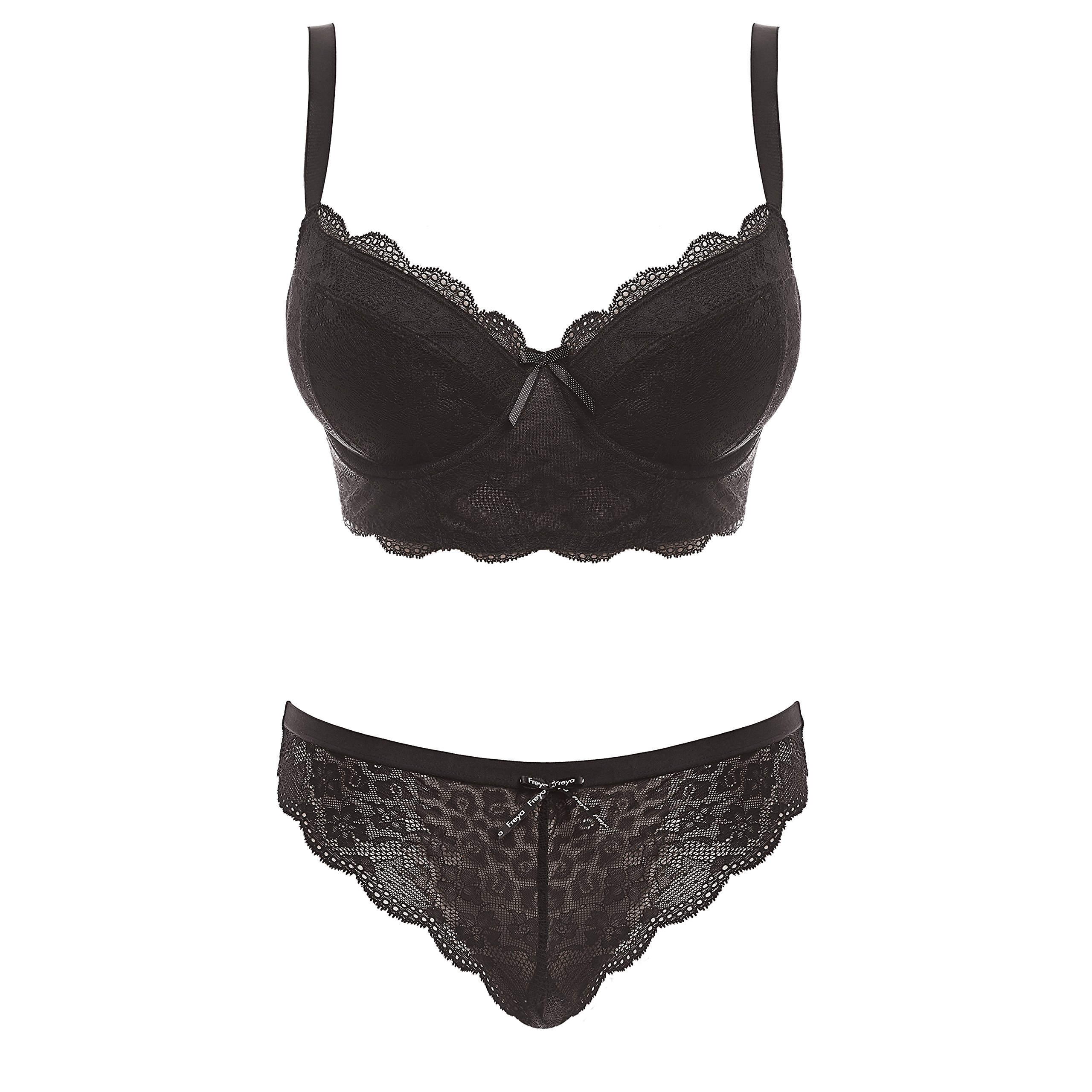Freya - Fancies - Sujetador con aros para mujer, banda inferior más ancha, de estilo sofisticado - Blanco - 80G
