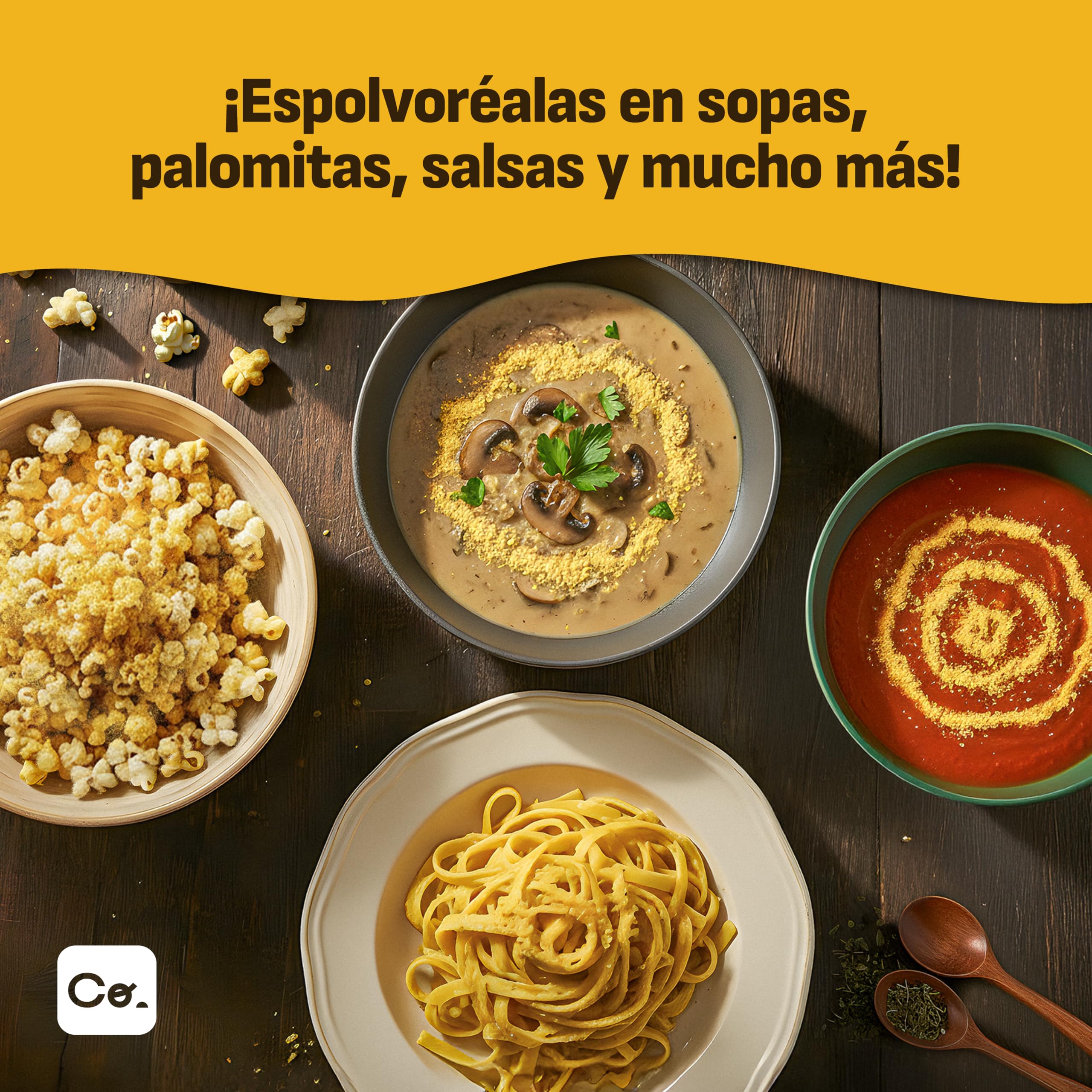 Coolinario Levadura Nutricional Fortificada 283.5 g Condimento Vegano Sabor Queso Rica en B12 Proteína Fibra
