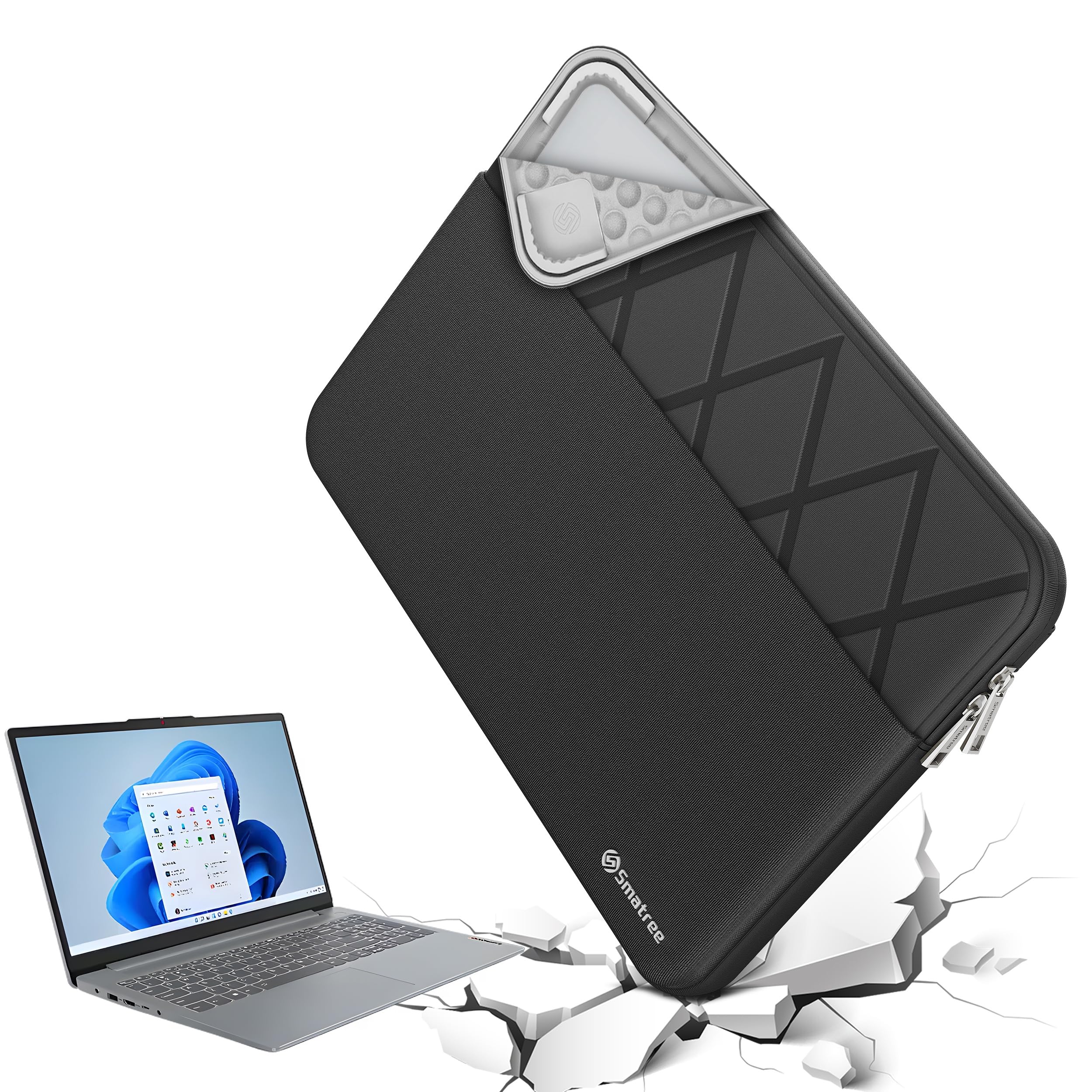 Smatree 16 Pulgadas Funda de portátil para ThinkPad P16 Gen 2, IdeaPad Gaming 3/3i Gen 7, Lenovo LOQ 15APH8/15IRH8 Gaming Laptop Case, Funda para portátil con Bolsillo (E612)