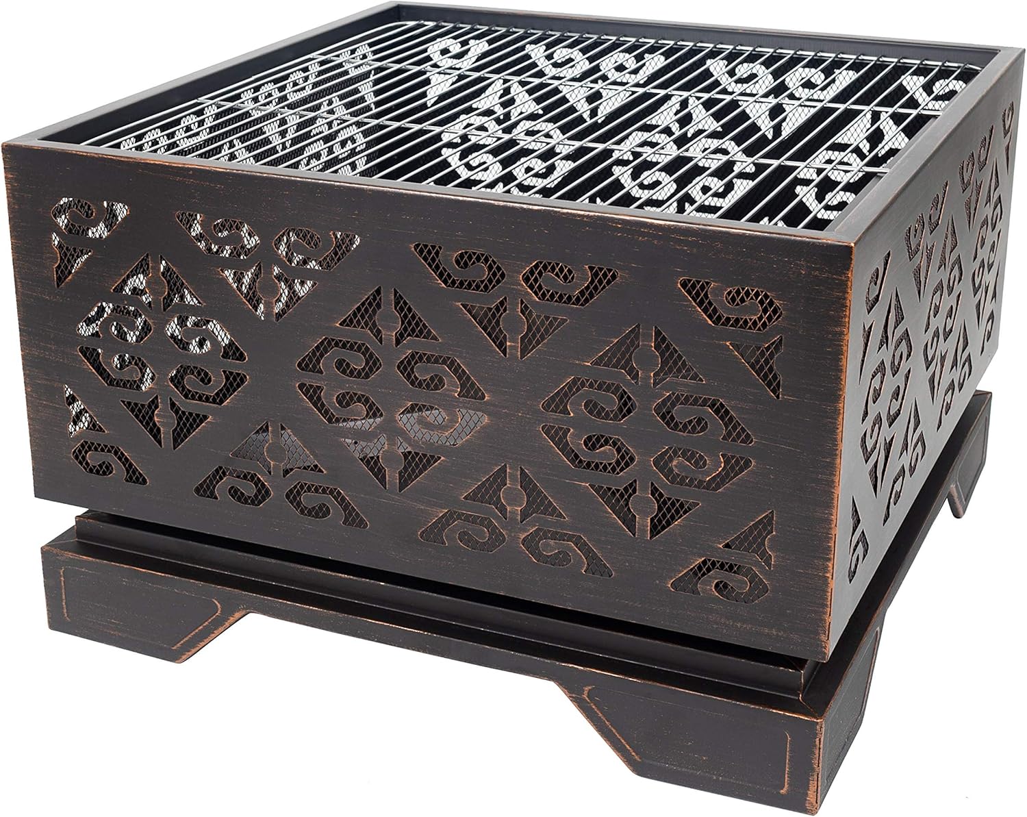 Pleasant Hearth OFW118S fire Pit, Rubbed Bronze : Patio, Lawn & Garden