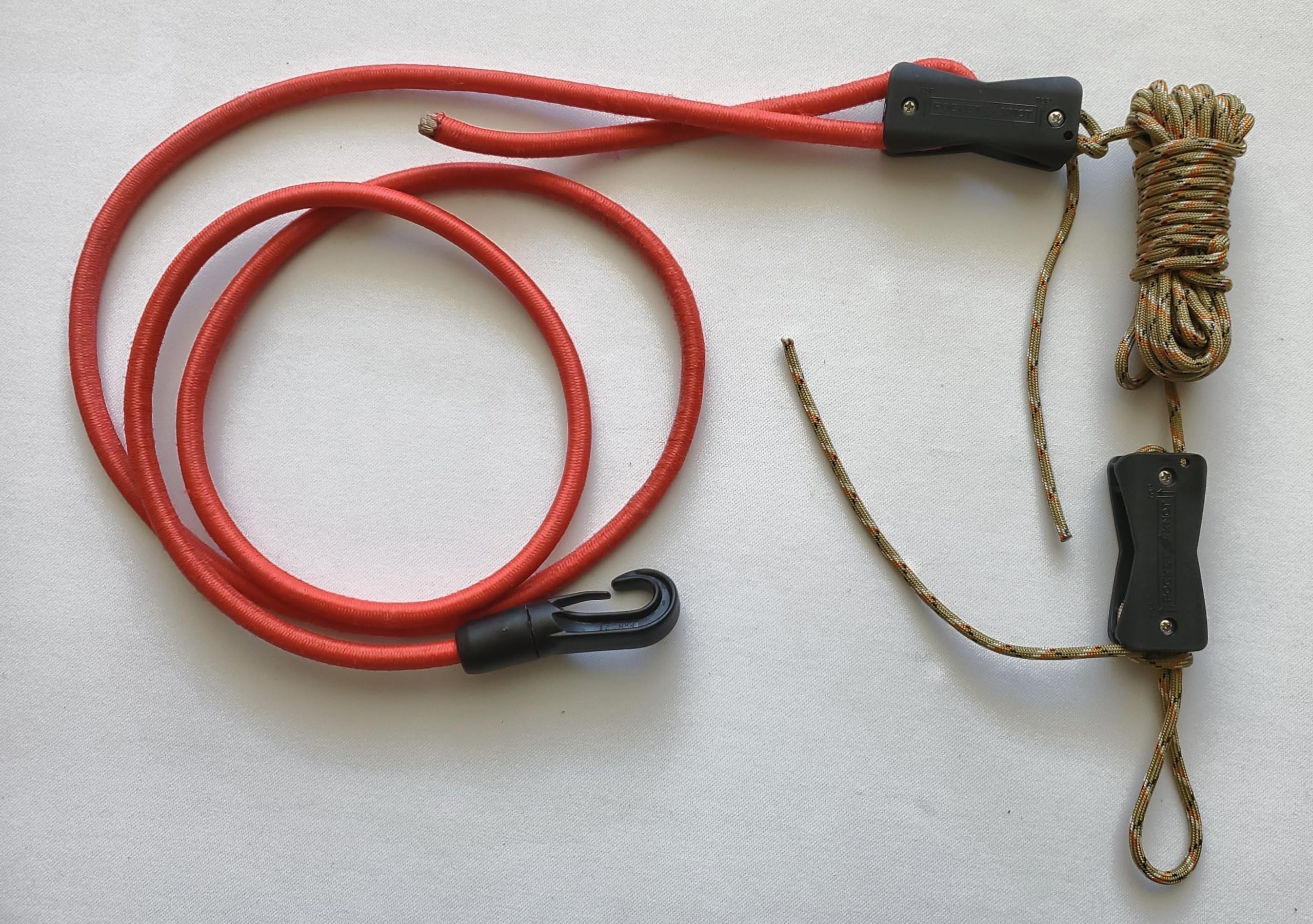 Tent Cord Rope Tensioner Fastener Guyline Adjuster Shock Cords Camping Hiking Fits 1/8 to 5/16 Thickness (8 Pack) The Pocket Knot