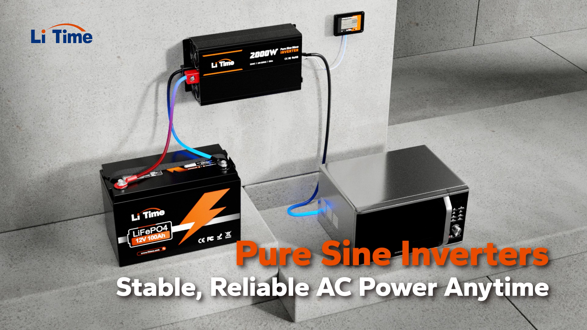 Amazon.com: LiTime 2000W Pure Sine Wave Inverter 12V DC to 120V AC 