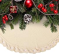 Vista 130 de Mr. Pen Christmas Tree Skirt - 48 inches, Faux Fur, White