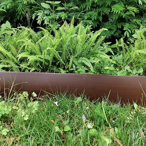 Miniatura 6 de Kit de bordes de paisaje, bordes de jardín de plástico de 20 pies con 25 estacas, bordes de césped de 4.5 pulgadas de alto para patio, césped, borde