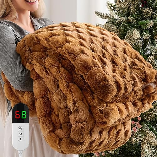 Miniatura 16 de Homemate Manta Eléctrica con Calefacción Twin Individual - 62"x84" Mantas de Cama con Calefacción Throw con 10 Niveles de Calefacción, 8 Horas de