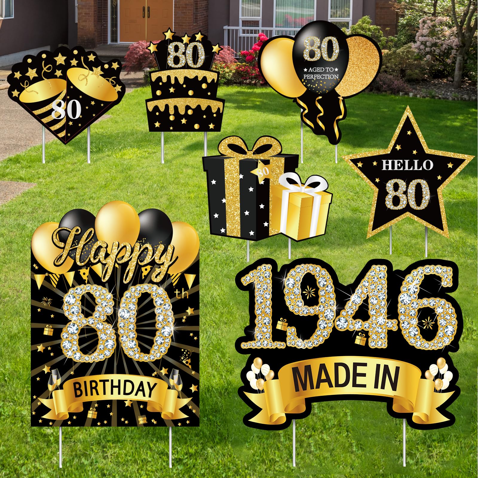 Panneaux de pelouse fabriqués en 1944 pour éviter les décorations d'anniversaire fragiles