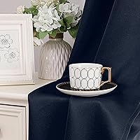 Vista 304 de Simplebrand Juego de 2 paneles de cenefa aguamarina para ventana de cocina de 14 pulgadas de largo, cortinas de oscurecimiento de habitación