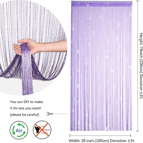 Miniatura 2 de Paquete de 2cortinas de 39 x 79pulgadas con cuentas, estilo hippie, divisores de habitación para privacidad, decoración bohemia para puertas, hogar,