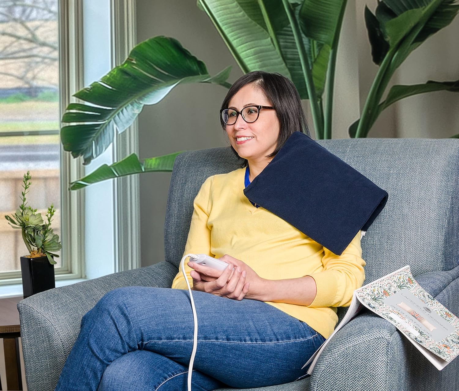 Lumex Electric Moist Heating Pad, Back Pain and Muscle Pain Relief Heat Therapy, 4507-1