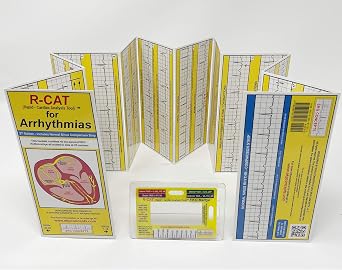 R-CAT for Arrhythmias EKG Pocket Reference Guide Plus EKG Badge Great Study Card for ECG Interpretation - ACLS and PALS Training Cardiac Rhythm Interpretation Made Easy