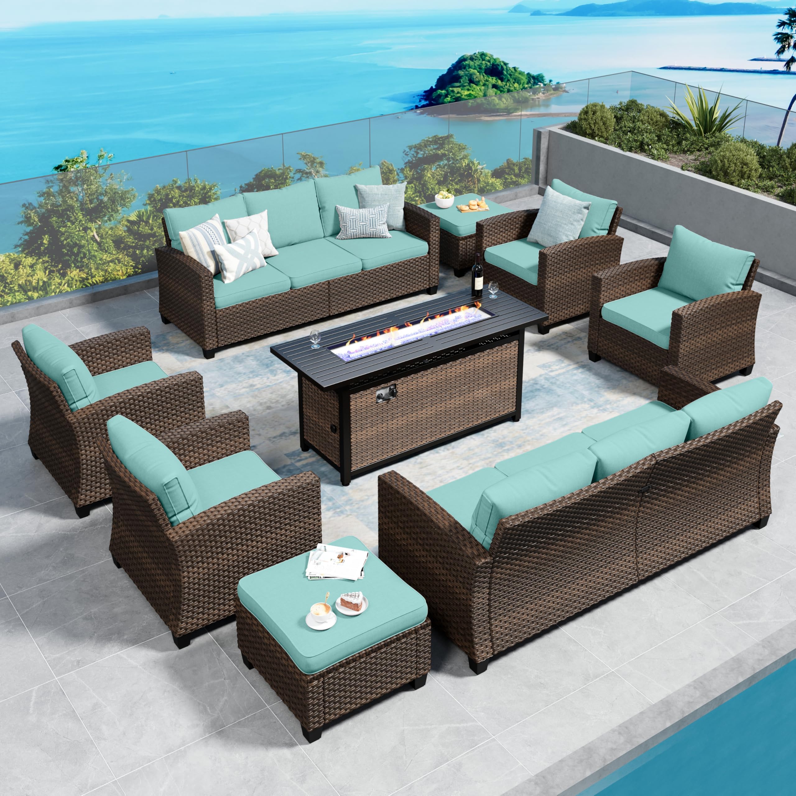 SUNSHINE VALLEY 8 Piece + Fire Pit