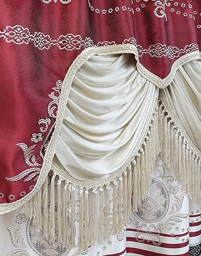 Miniatura 6 de GOHD Harmony Horizon. Panel de cortina jacquard con cenefa de lujo adjunta. Juego de 2 piezas. Cada pieza de 54 pulgadas de ancho x 90 pulgadas de