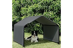 Deep Grey Outdoor Dog Shade Shelter Tent for Large and Medium Dogs (4'x4'x3')