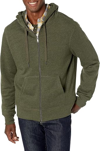 Amazon Essentials Men's Full-Zip Fleece Hoodie Sweatshirt Available in Big & Tall