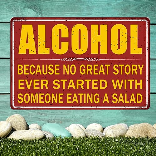 Miniatura 4 de Letreros de barra de metal divertidos para decoración del hogar, cocina, pared de alcohol, letreros divertidos para decoración del hogar, 12 x 8