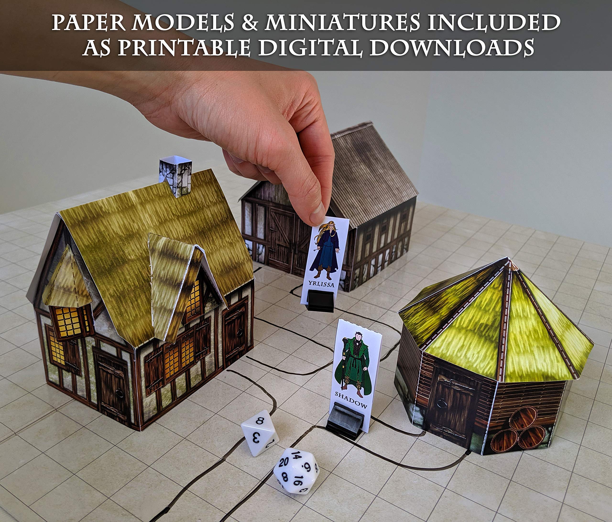 Foldable RPG Battle Grid Game Mat Set 27 x 23 inch FoldFlat