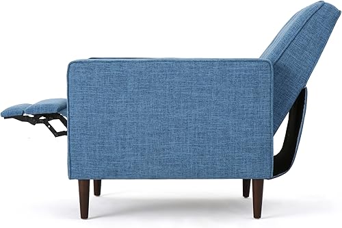 Miniatura 30 de GDFStudio Macedonia - Sillón reclinable de tela con respaldo copetudo, moderno Gris,azul (Muted Blue),Verde apagado/Espresso oscuro,Morado