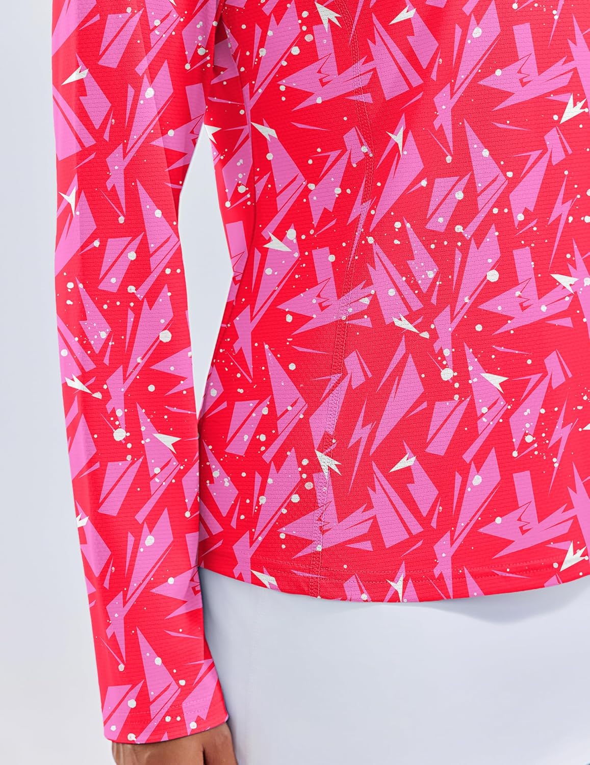 PINSPARK Long Sleeve Shirts for Women UPF 50+ Sun Shirt Workout Tops Quick Dry V Neck Athletic Running Hiking Golf Polo S-3XL - Image 6