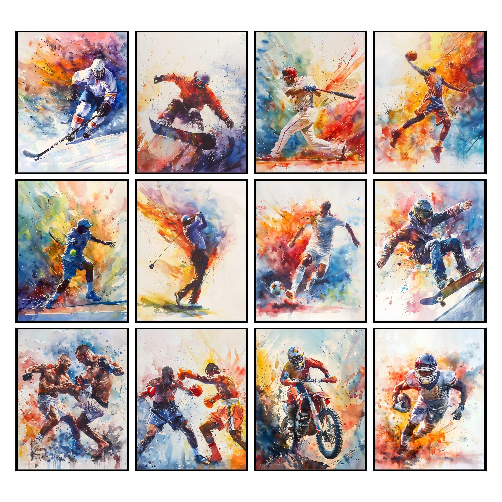 Insire Sports Posters for Boys Bedroom, Sports Wall Art, Football Wall Art, (8x10 Unframed)