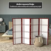 Vista 58 de Pantalla Shoji corta de doble cruz de 4 pies - Negro - 6 paneles