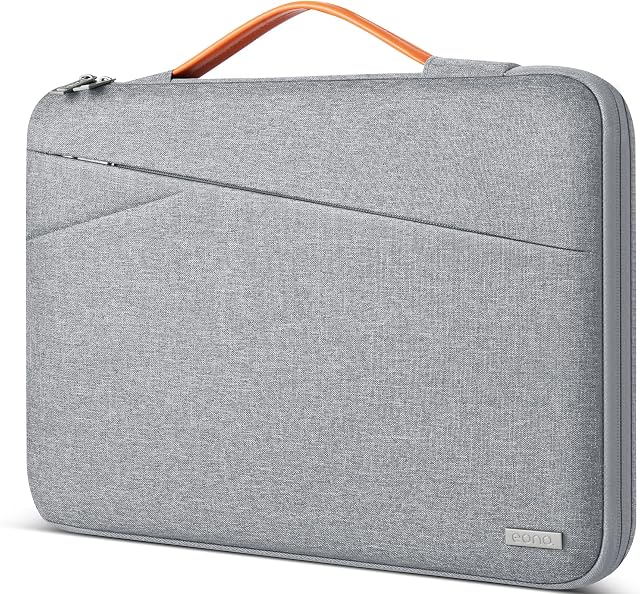 Amazon Brand - Eono Laptop Case Sleeve, Water Repellent Notebook Computer Cover with Side Pocket and Handle, Shock Resistant Bag Case Compatible with MacBook Chormebook