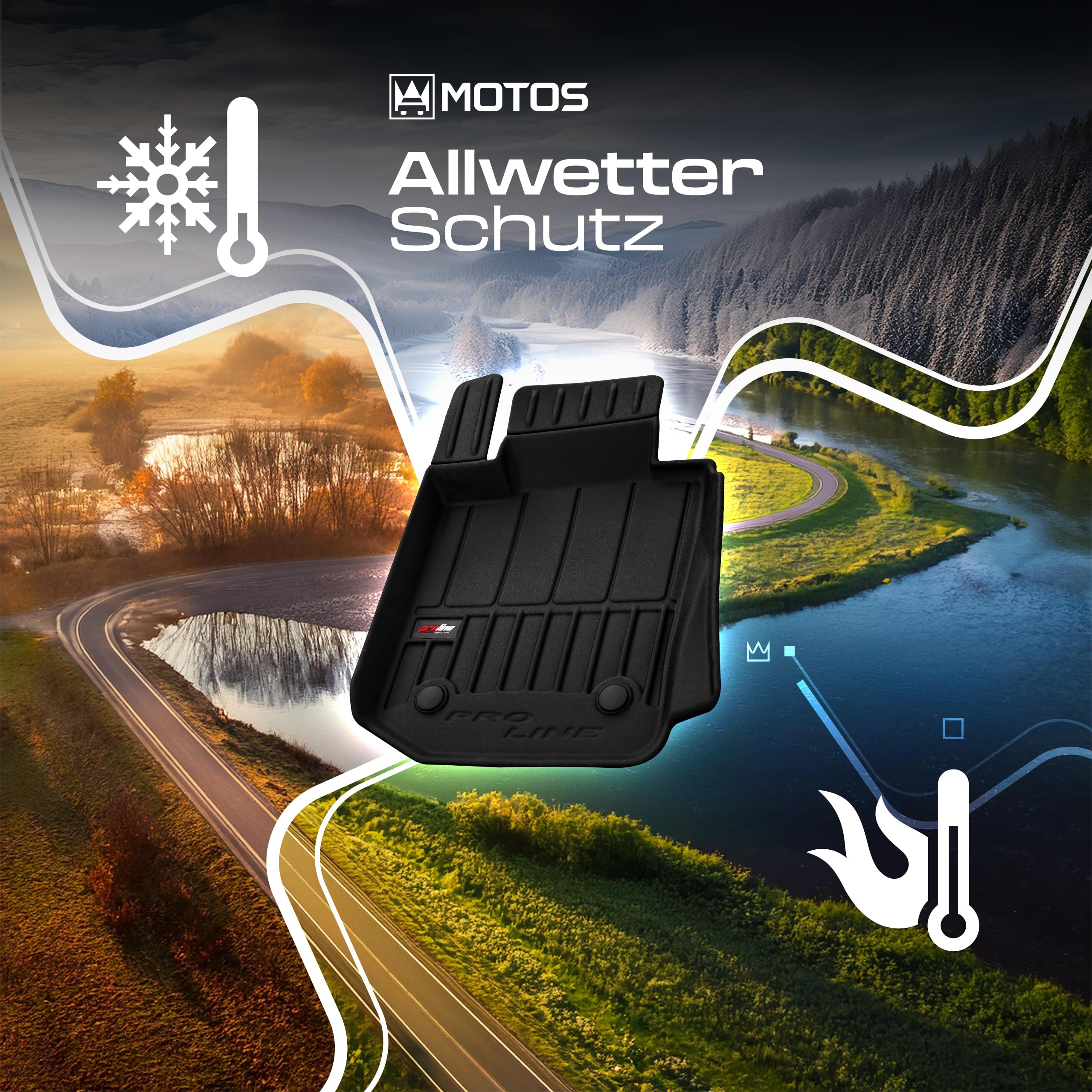 SMK Tappetini auto gomma per Ford Edge II dal 2014 Sperimentate un nuovo standard di viaggio con i tappeto gomma antiscivolo per auto - tappeto gommato multistagionali per tutte le condizioni stradali