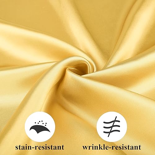 Miniatura 5 de Aneco Servilletas cuadradas de satén de 20 x 20 pulgadas, servilletas de cena de boda, fiesta, servilletas de mesa suaves para bodas románticas,