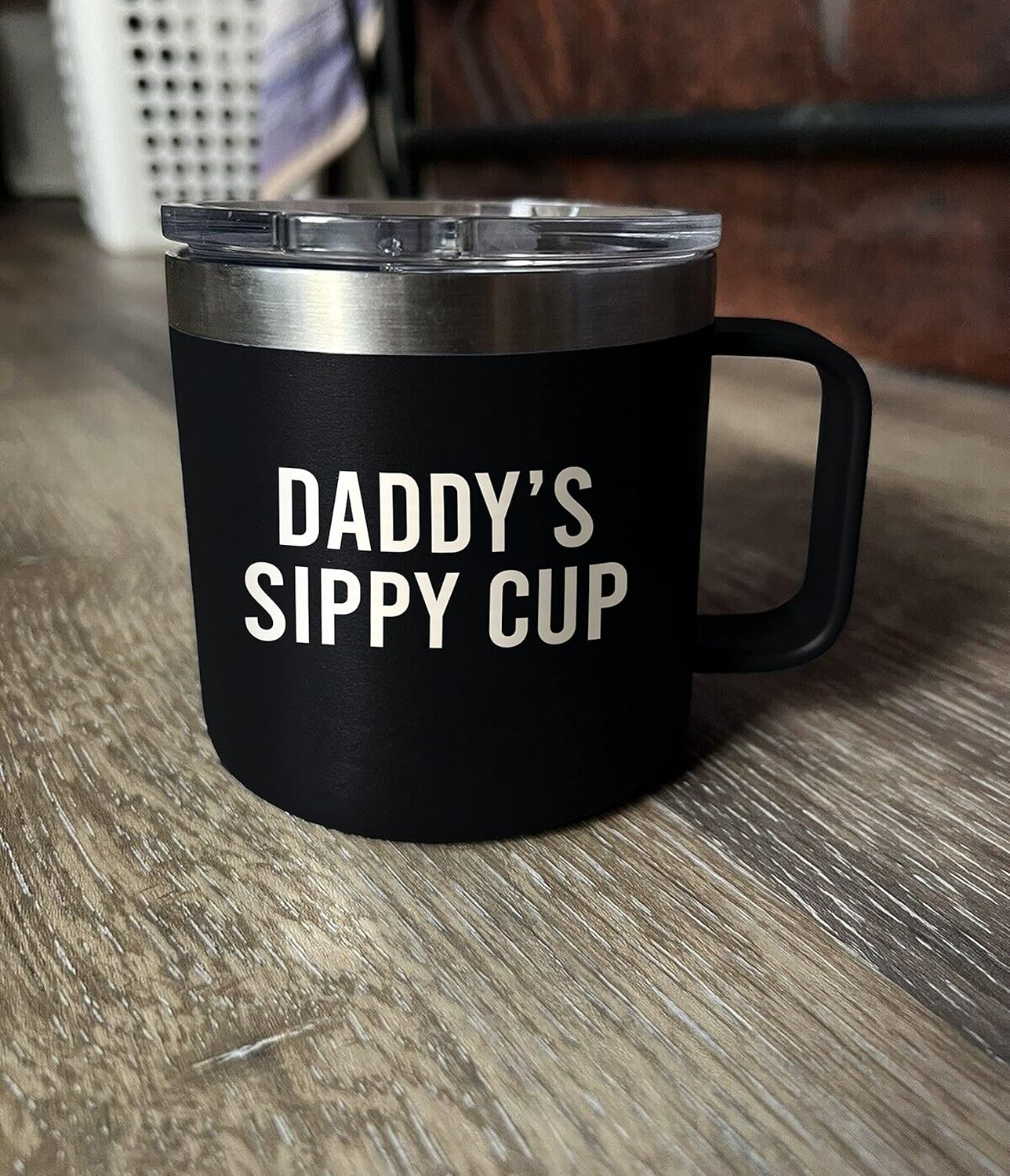 Yanashop88 Daddy's Sippy Cup Tumbler 14 Oz Coffee Mug - Daddy Tumbler - Birthday Gifts For Daddy From Daughter - Son - New Daddy Gifts - Fathers Day Gift - Parent Gift - Daddy Mug - Image 2