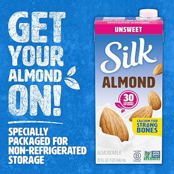 Silk Almond Milk Original Unsweetened 32 oz. (WWI00172)