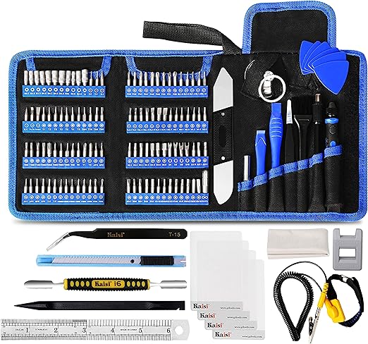 Kaisi 136 in 1 Electronics Repair Tool Kit Professional Precision Screwdriver Set Magnetic Drive Kit with Portable Bag