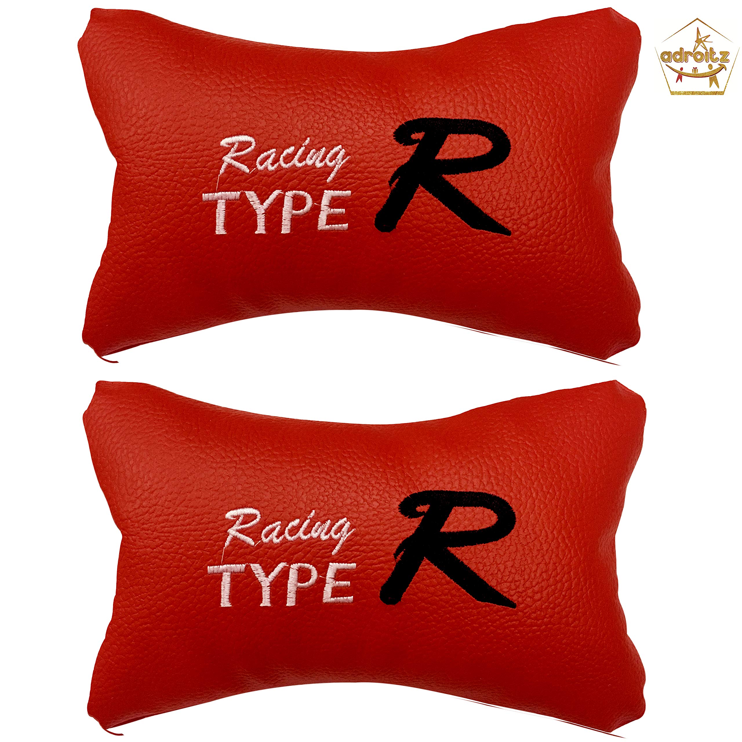 Adroitz AK-CSN-000-TYPR-RD Cushion for All Cars (Set of 2, Medium, Red)
