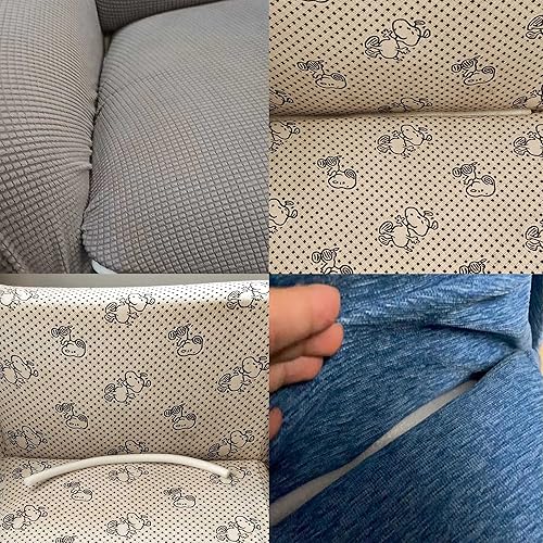Miniatura 6 de JEUXFX Funda de sofá fija de espuma antideslizante tira de espuma elástica para rellenar el sillón reclinable espacio grande funda de sofá varillas