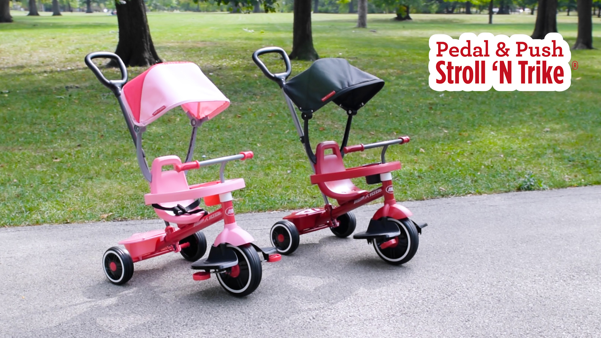 Bike For Toddler 2-5 Year Old Radio Flyer, 4-in-1 Stroll N Trike
